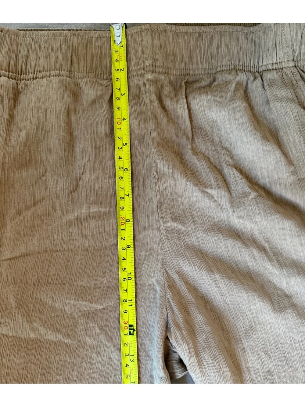 EUC | Sz Medium | Gap Crinkle Pull On Wide Leg Pants Tan Beige